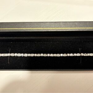 Dazzling Sterling Silver Bracelet with Clear CZ’s